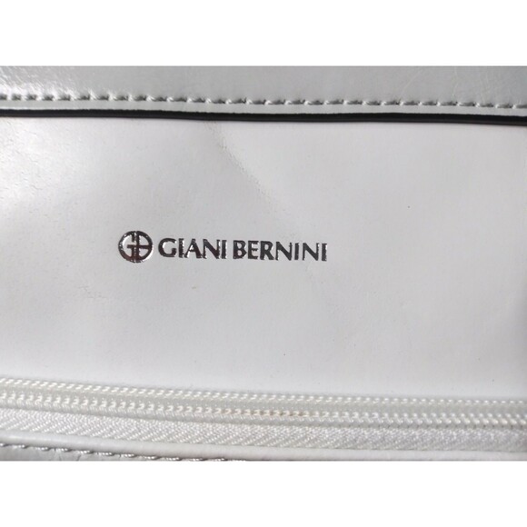 Giani Bernini Leather Tote Bag Handbag Purse Mint Green & White - Picture 4 of 6
